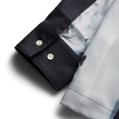 BRUSH BUTTON UP -Clothing Shop IISEBRUSHBUTTONUPBLACKWHITEMFW22 02 02 4