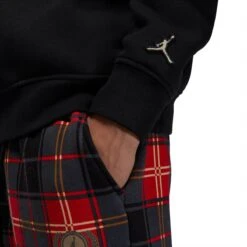 Air Jordan ESSENTIAL HOLIDAY PLAID FLEECE CREW -Clothing Shop JordanBrandESSHOLPLDFLCCREWBLACKRATTANSDV1574 010 4