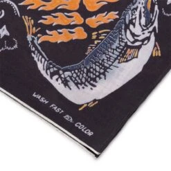 FASTCOLOR SELVEDGE BANDANA (FIRE SALMON) -Clothing Shop KapitalFASTCOLORSELVEDGEBANDANA FIRESALMON BLACKOSEK 1105 4