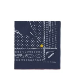 FASTCOLOR SELVEDGE BANDANA (MIRRORED FUJI SMILE) -Clothing Shop KapitalFASTCOLORSELVEDGEBANDANA MIRROREDFUJISMILE NAVYOSEK 1036 3