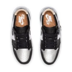 WOMEN'S AIR JORDAN 1 ELEVATE LOW -Clothing Shop NikeAIRJORDAN1ELEVATELOWMTLLCSLVRBLK WHT WHTOYX5.5DQ8561 001 4