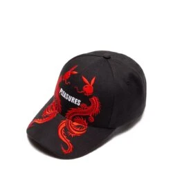 Pleasures X PLAYBOY TAILS 6 PANEL HAT -Clothing Shop PleasuresXPLAYBOYTAILS6PANELHATBLACKOSP22PB047 BLACK 2