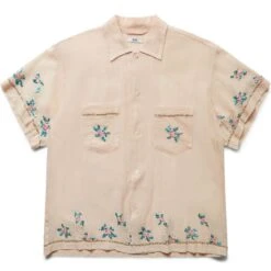 Clothing Shop 25 SEQUINED FLORAL NET SS SHIRT