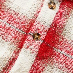 HEAVY FLANNEL OVERSHIRT -Clothing Shop fuckingawesomeHEAVYFLANNELOVERSHIRTREDWHITESFA FW22 019 4