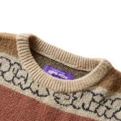 INVERTED WANTO BRUSHED SWEATER -Clothing Shop fuckingawesomeINVERTEDWANTOBRUSHEDSWEATERTANMULTISFA FW22 012 3