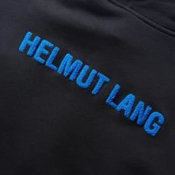Helmut Lang FLOCKED HOODIE -Clothing Shop helmutlangFLOCKEDHOODIEBLACKSM10HM506 5