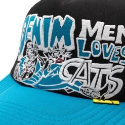 DENIM MEN LOVE CATS TRUCKER CAP 9 DENIM MEN LOVE CATS TRUCKER CAP -Clothing Shop kapitalDENIMMENLOVECATSTRUCKERCAPBLACKPURPLEOSK2204XH528 4