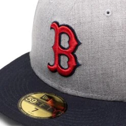 NEW ERA 59FIFTY BOSTON RED SOX HEATHER FITTED CAP -Clothing Shop newera5950HEATHERPATCHD3BOSREDHGROTCGREYNAVY760272495 4