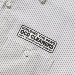 X BODEGA WORK SHIRT -Clothing Shop ocdcleanersXBODEGAUPCYCLEDWORKSHIRTSTRIPEDMBDGA OCD 2022 502 001 3