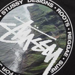 Stüssy COASTLINE TEE -Clothing Shop stussyCOASTLINETEEBLACKS1904817 3